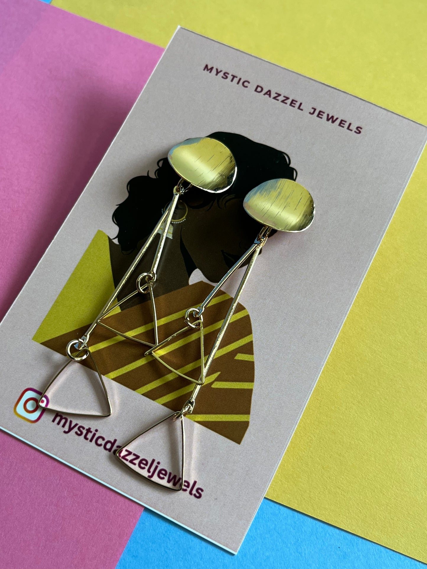 Golden Traingle Earring