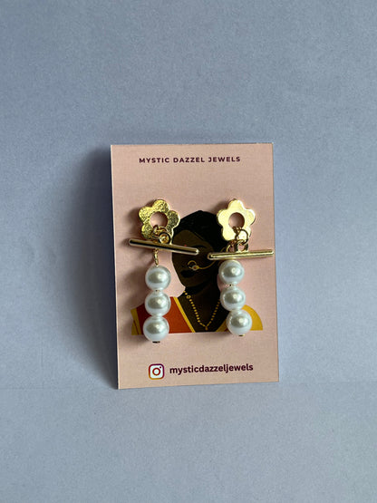 Flower Pearl Earrings