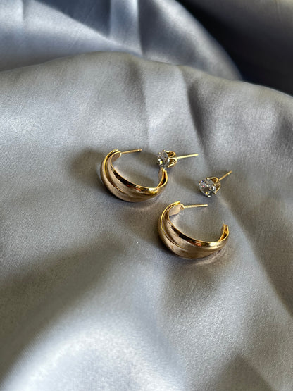 Two in One Curve Earring