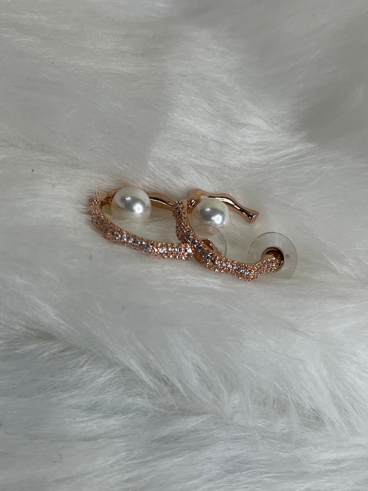 Pearl hoop earrings